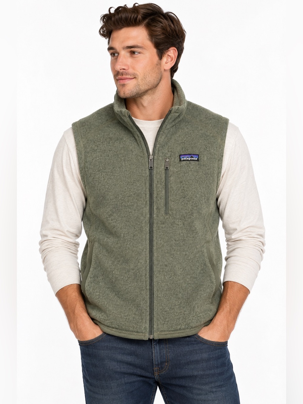 Patagonia Better Sweater Fleece Vest Green Full Zip Men’s Large
